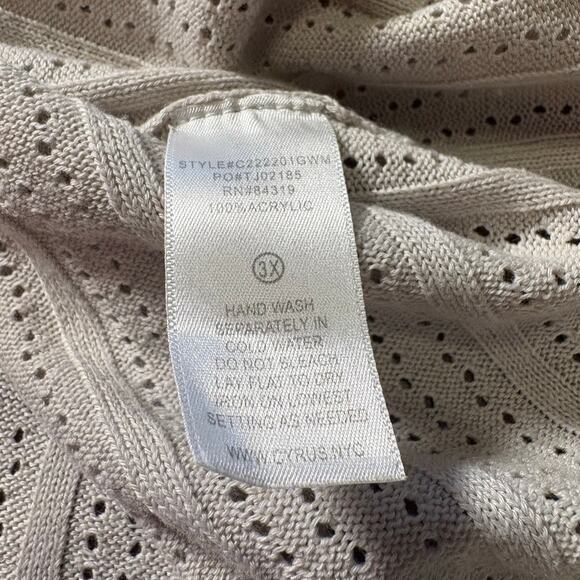 Cyrus Beige Sweater Size 3X - Picture 5 of 6